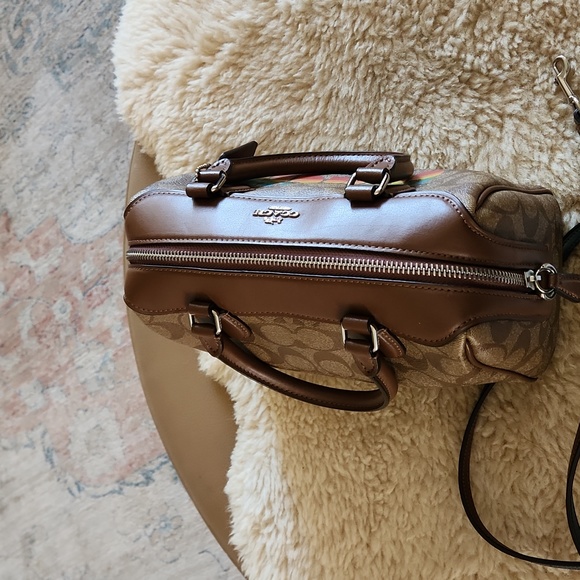 Coach Rowan Signature Rainbow Logo Satchel/Crossbody π - Picture 9 of 16